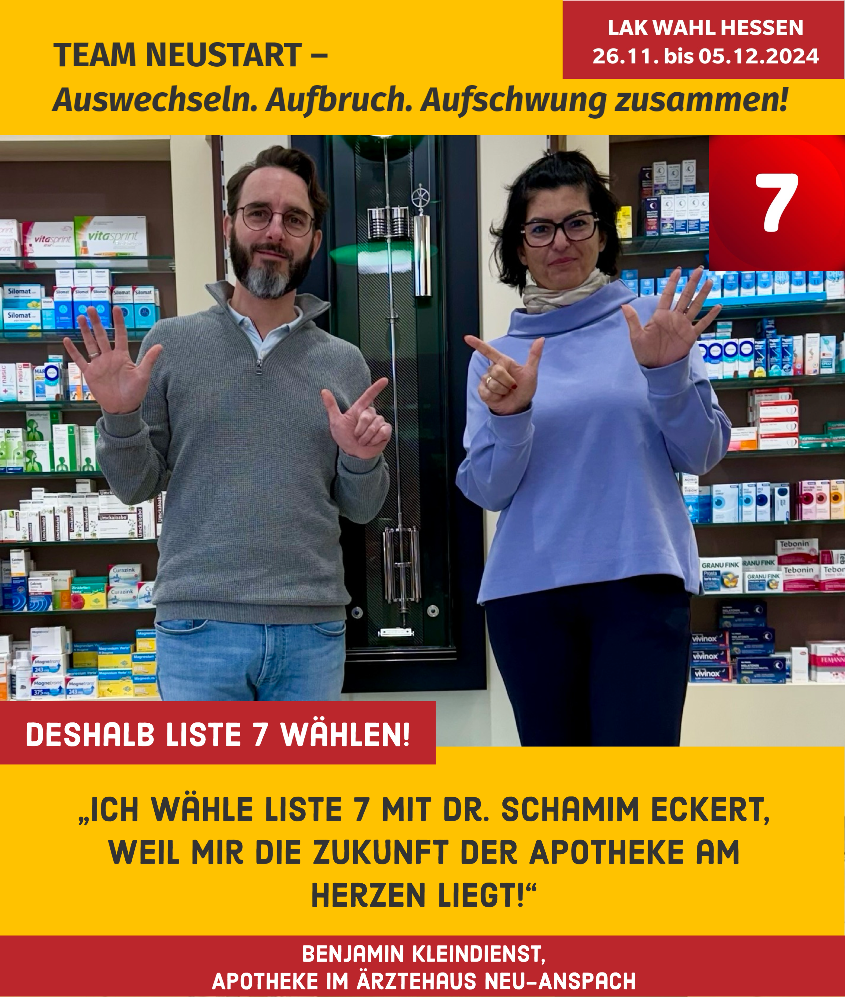Wir sind Liste 7 – und das sind unsere Unterstützerinnen und Unterstützer!