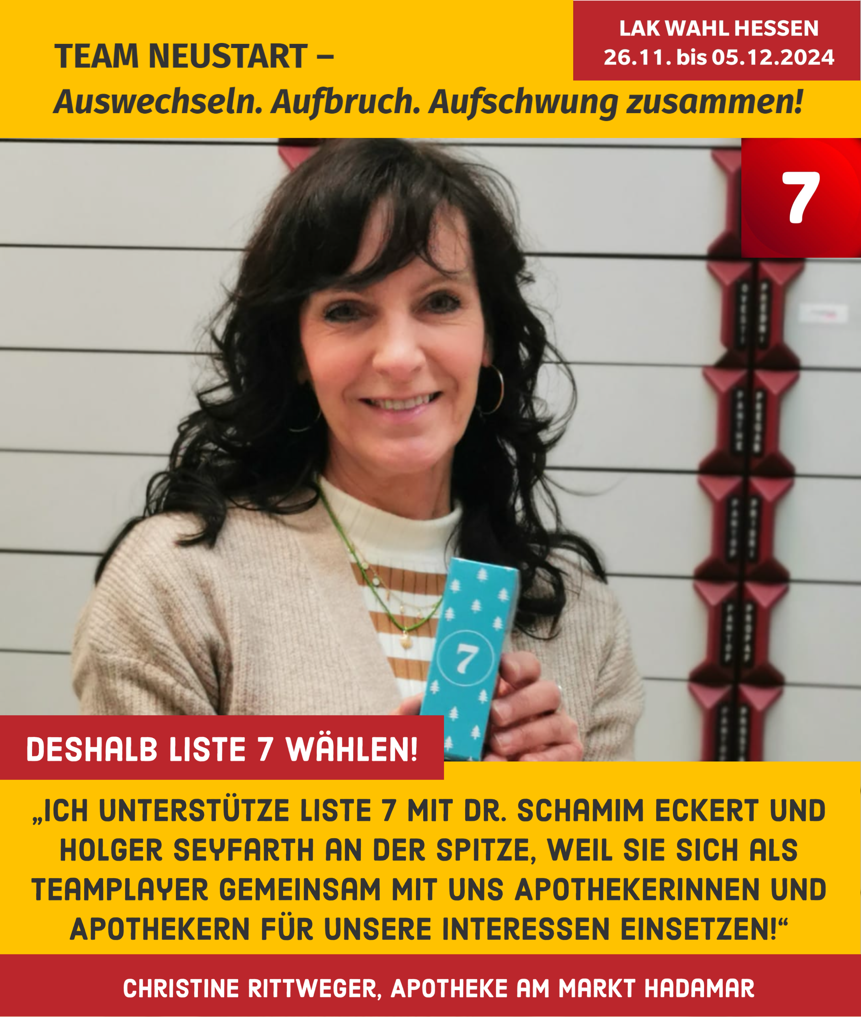 Wir sind Liste 7 – und das sind unsere Unterstützerinnen und Unterstützer!