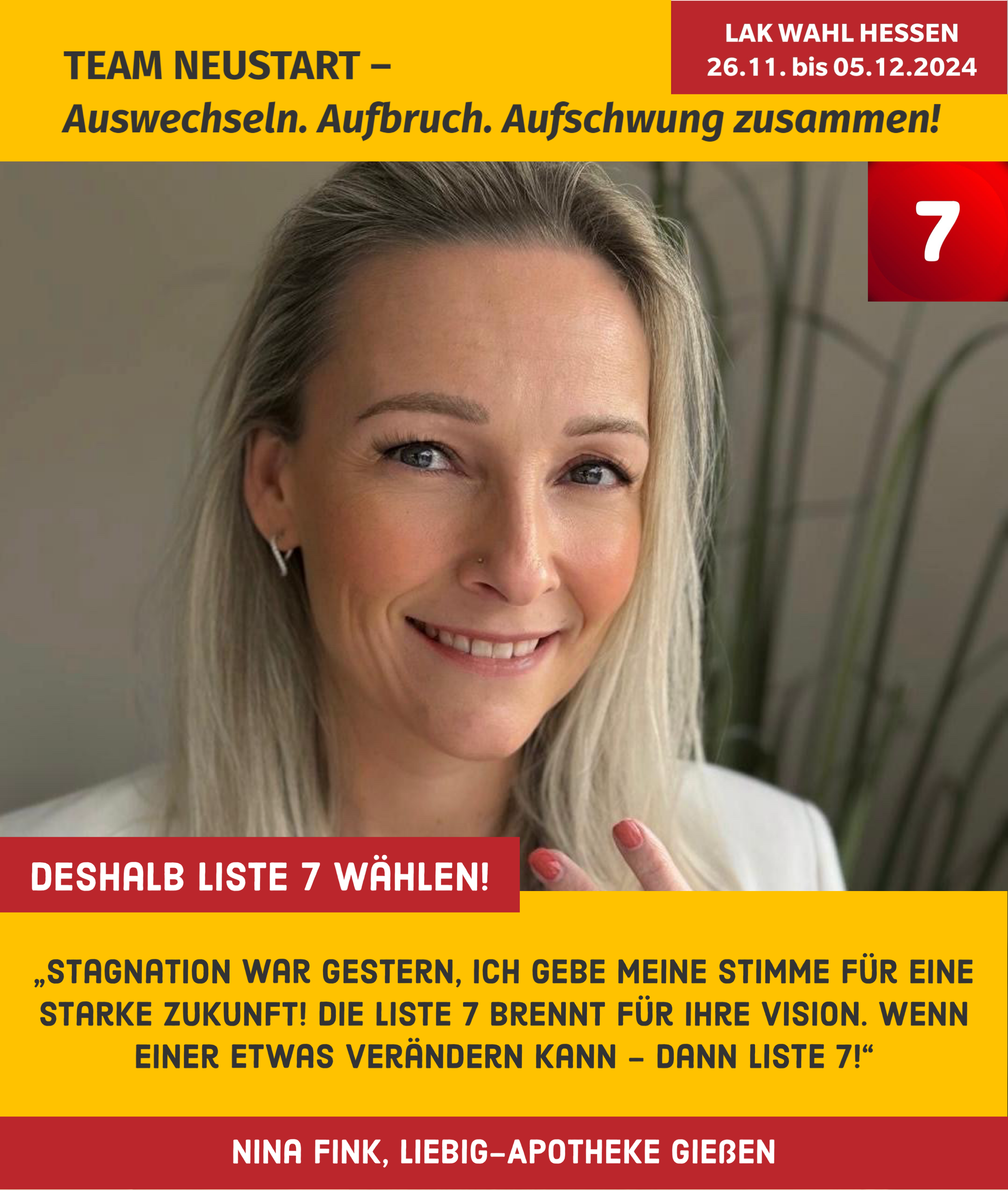 Wir sind Liste 7 – und das sind unsere Unterstützerinnen und Unterstützer!