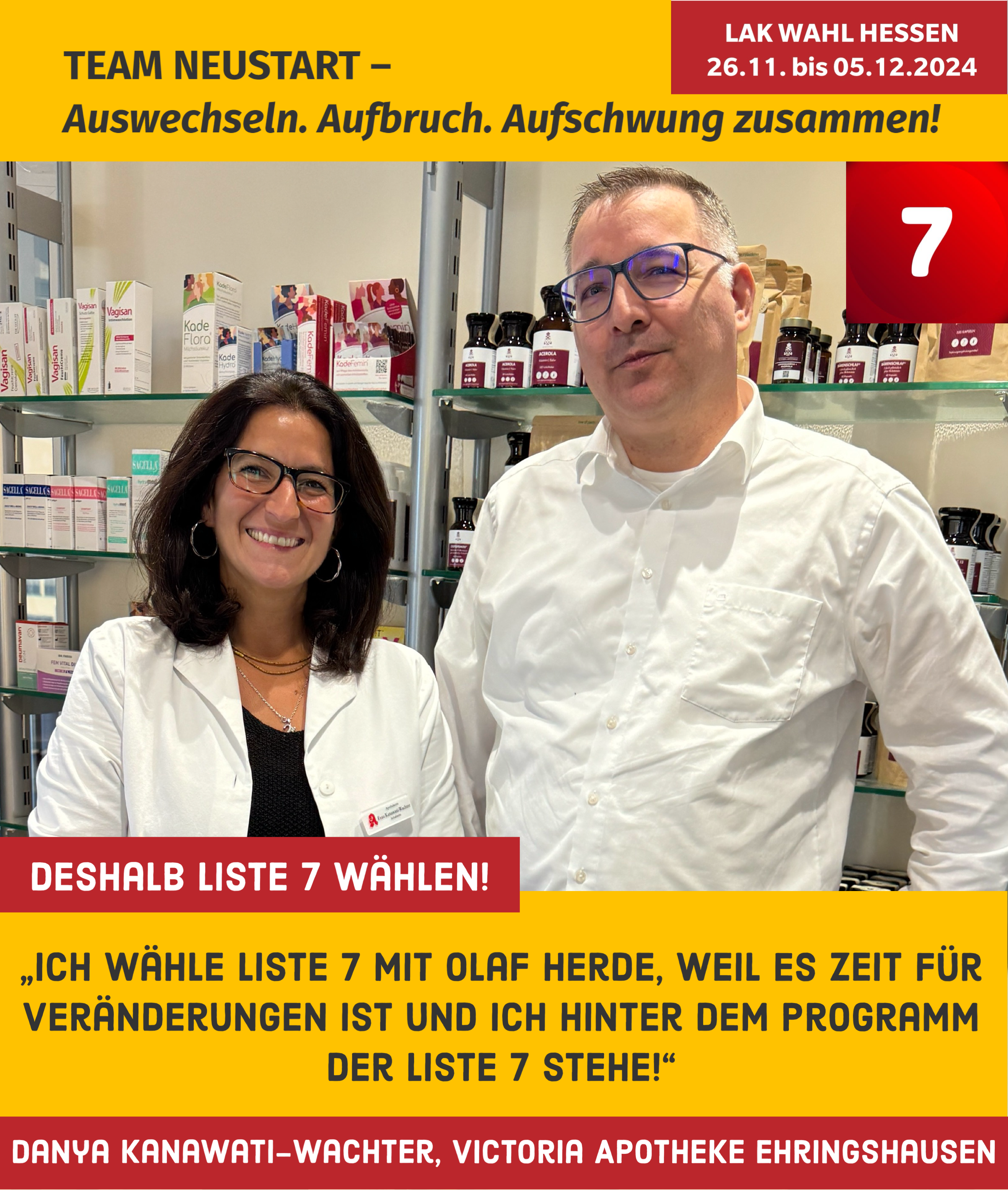 Wir sind Liste 7 – und das sind unsere Unterstützerinnen und Unterstützer!