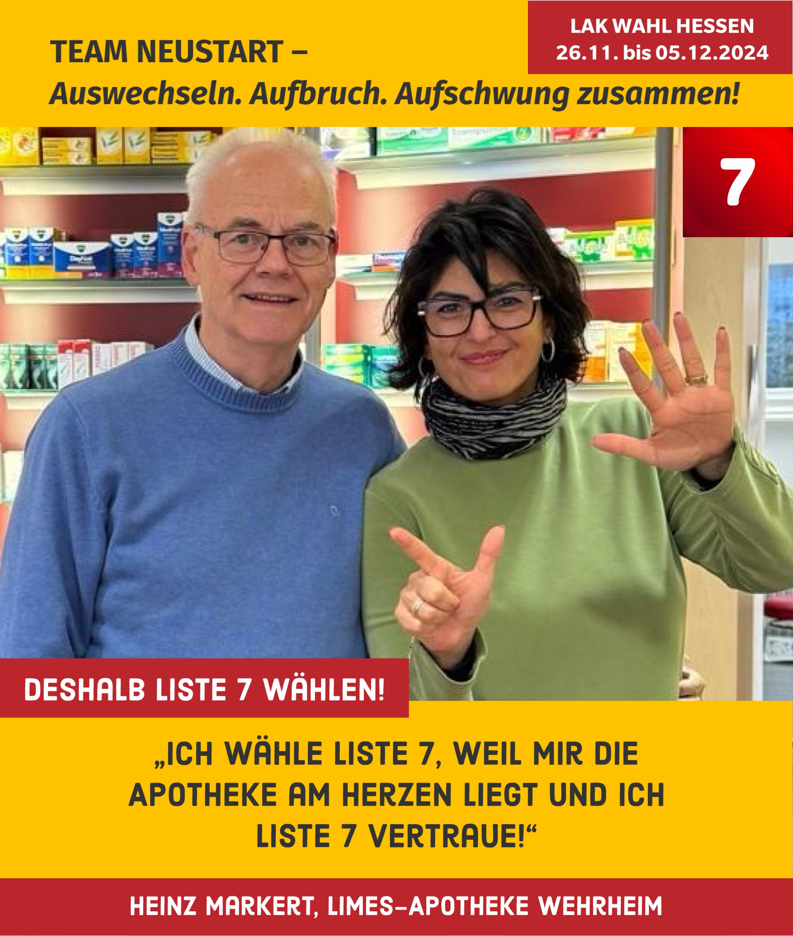 Wir sind Liste 7 – und das sind unsere Unterstützerinnen und Unterstützer!