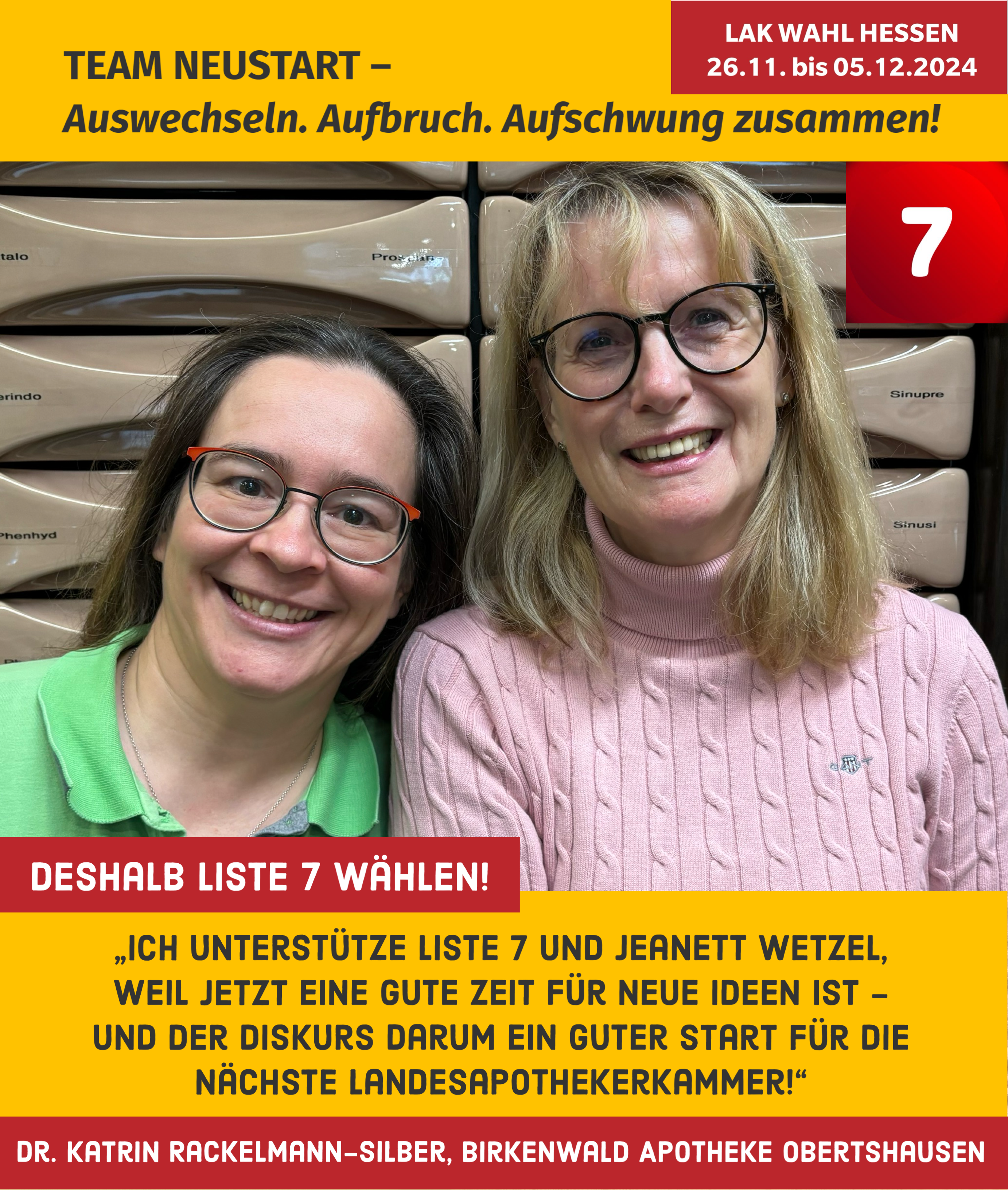 Wir sind Liste 7 – und das sind unsere Unterstützerinnen und Unterstützer!