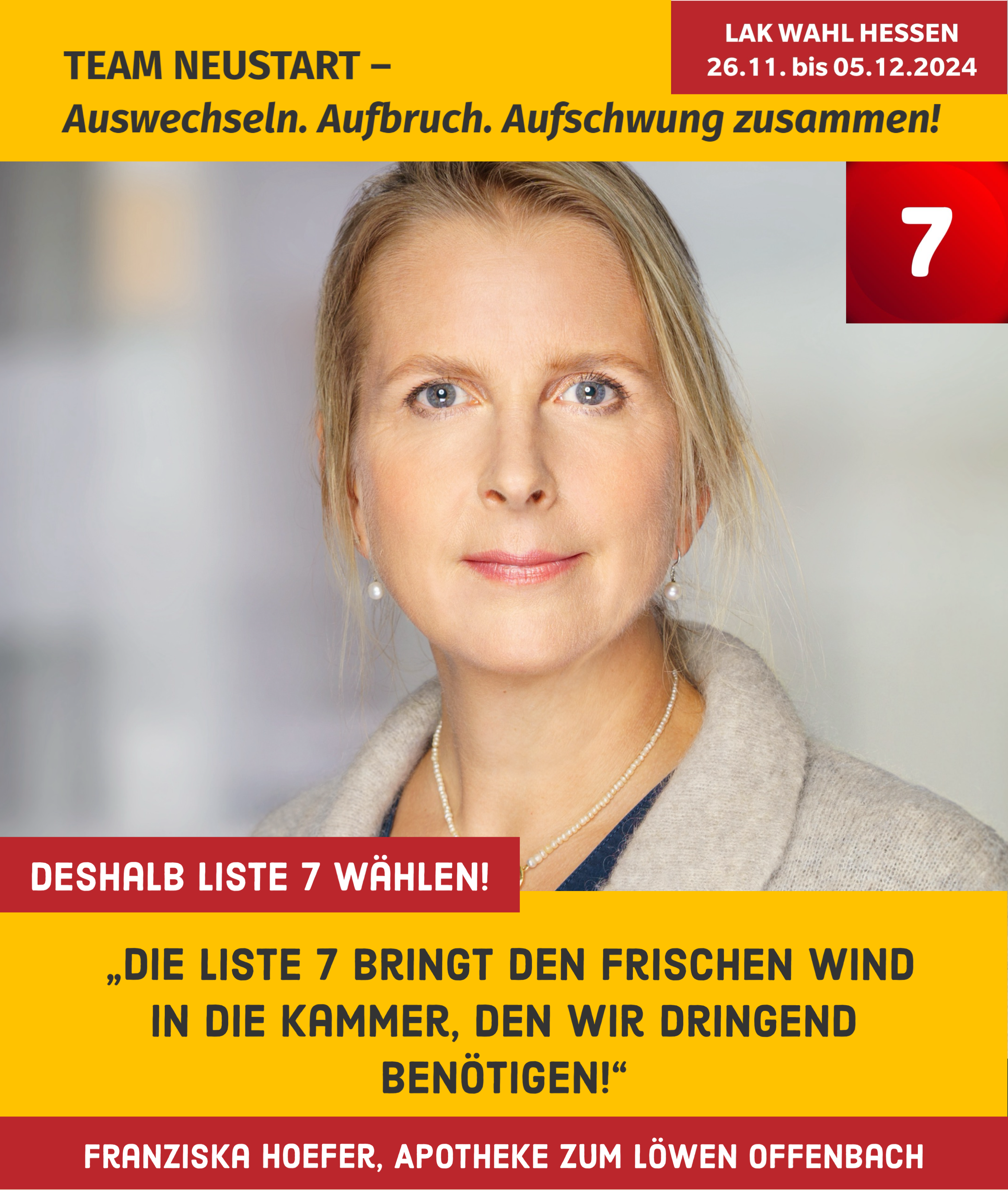 Wir sind Liste 7 – und das sind unsere Unterstützerinnen und Unterstützer!