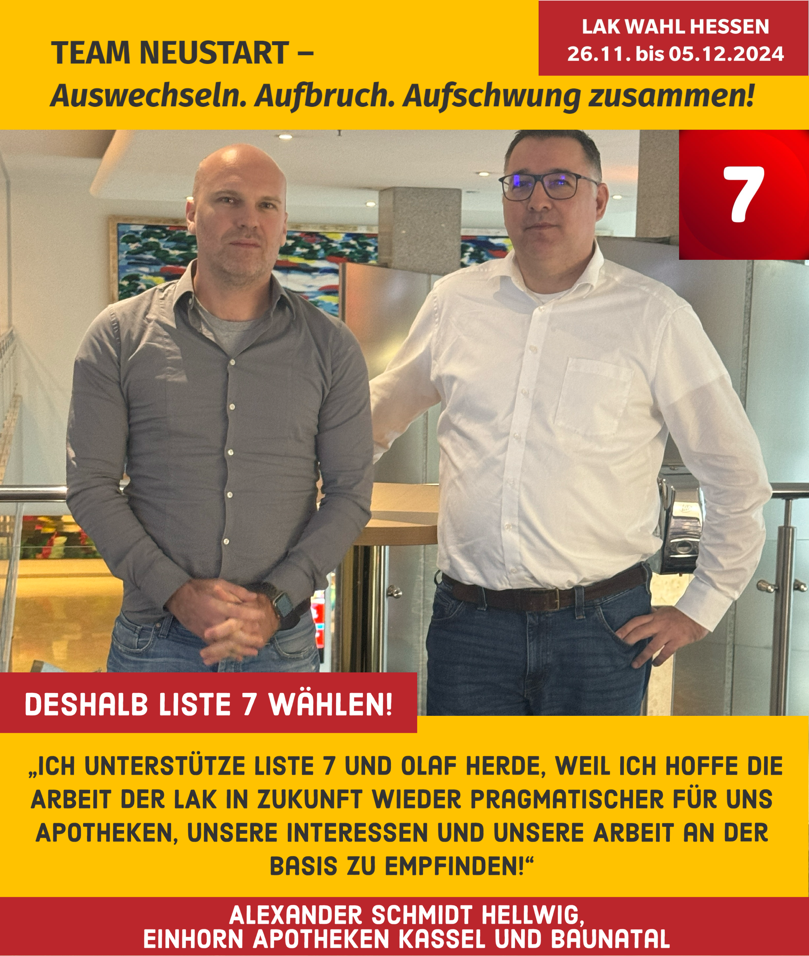 Wir sind Liste 7 – und das sind unsere Unterstützerinnen und Unterstützer!