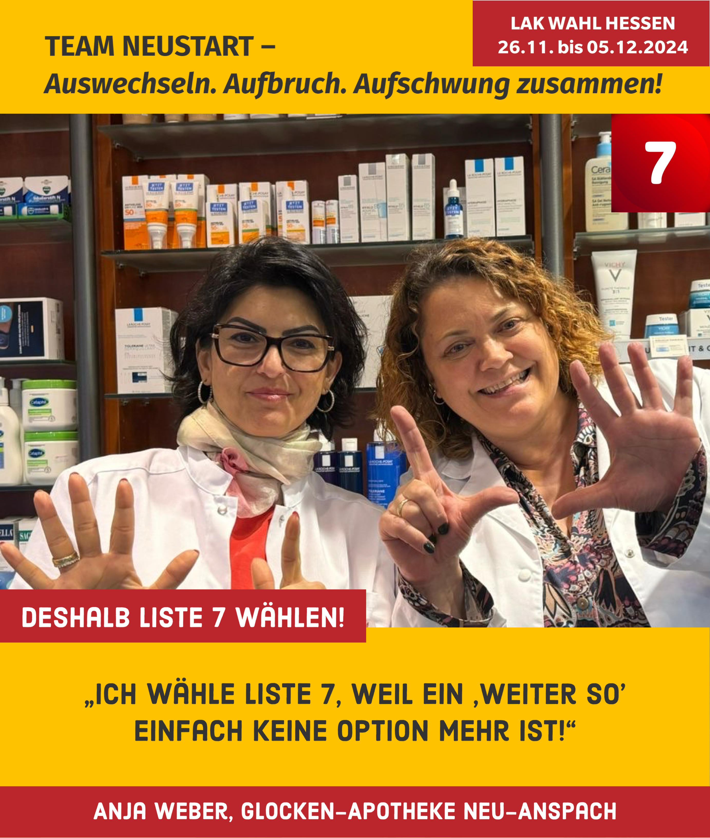 Wir sind Liste 7 – und das sind unsere Unterstützerinnen und Unterstützer!