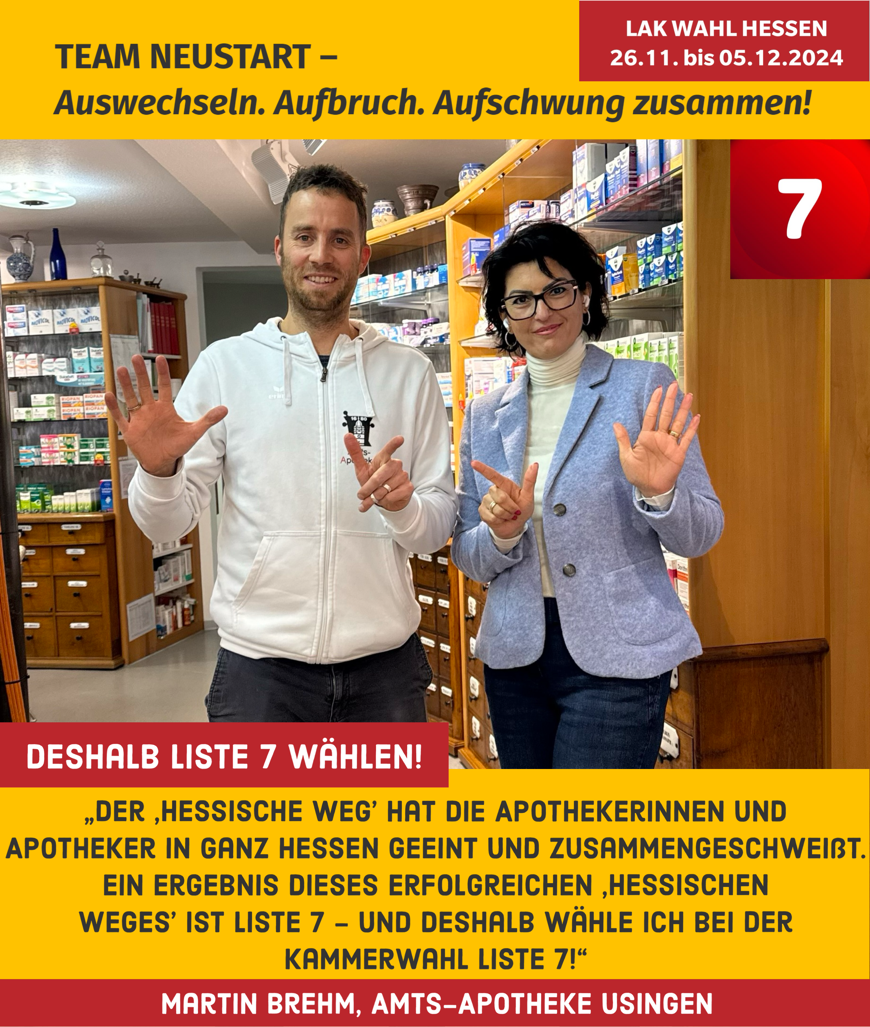 Wir sind Liste 7 – und das sind unsere Unterstützerinnen und Unterstützer!