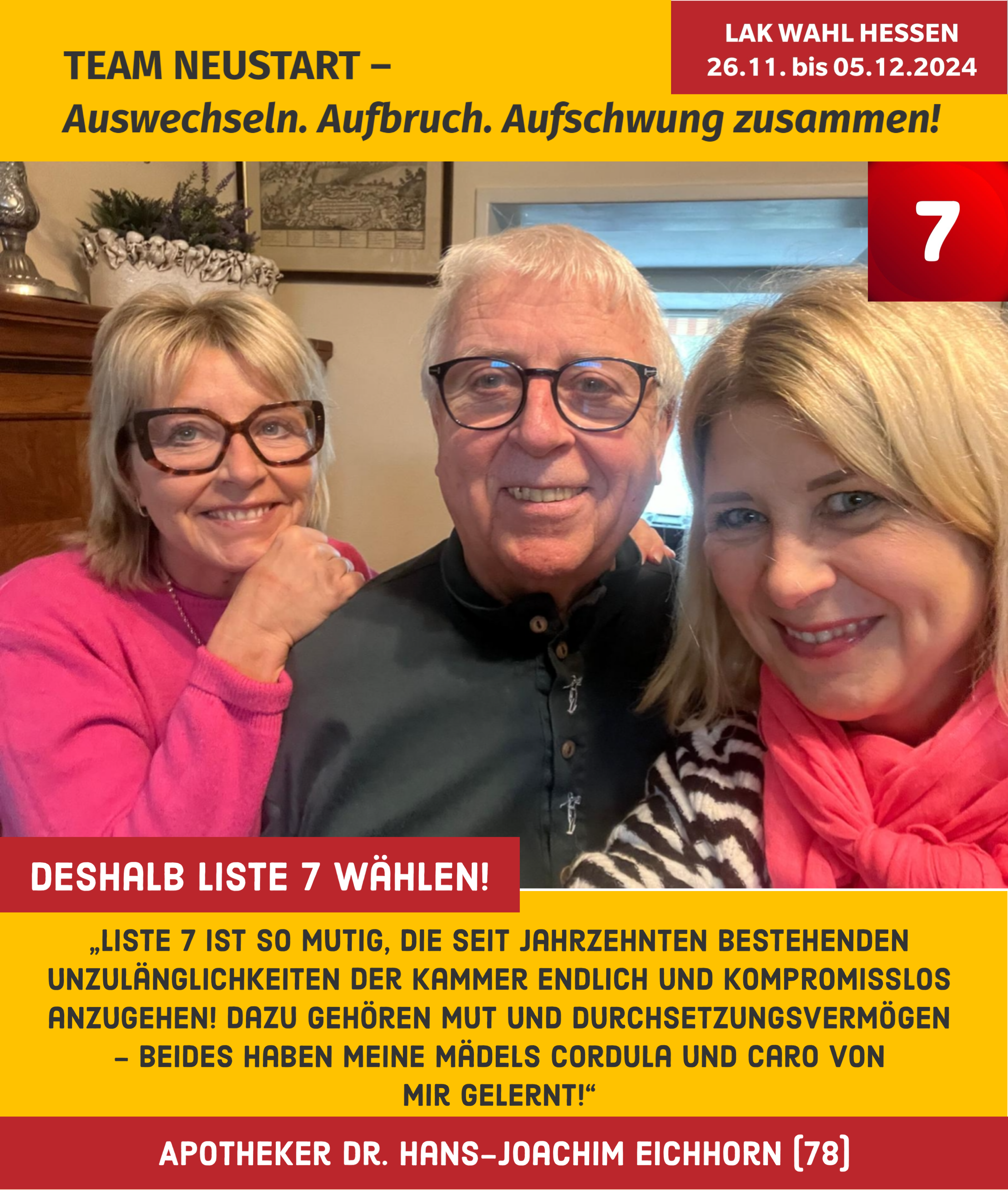 Wir sind Liste 7 – und das sind unsere Unterstützerinnen und Unterstützer!
