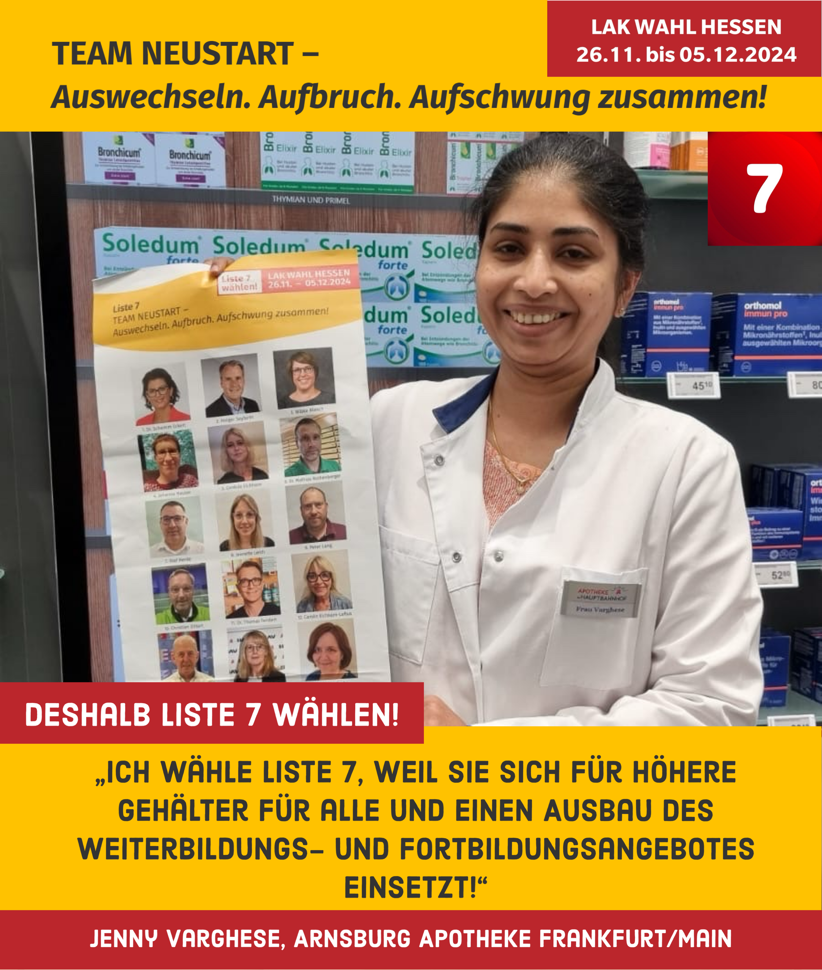 Wir sind Liste 7 – und das sind unsere Unterstützerinnen und Unterstützer!
