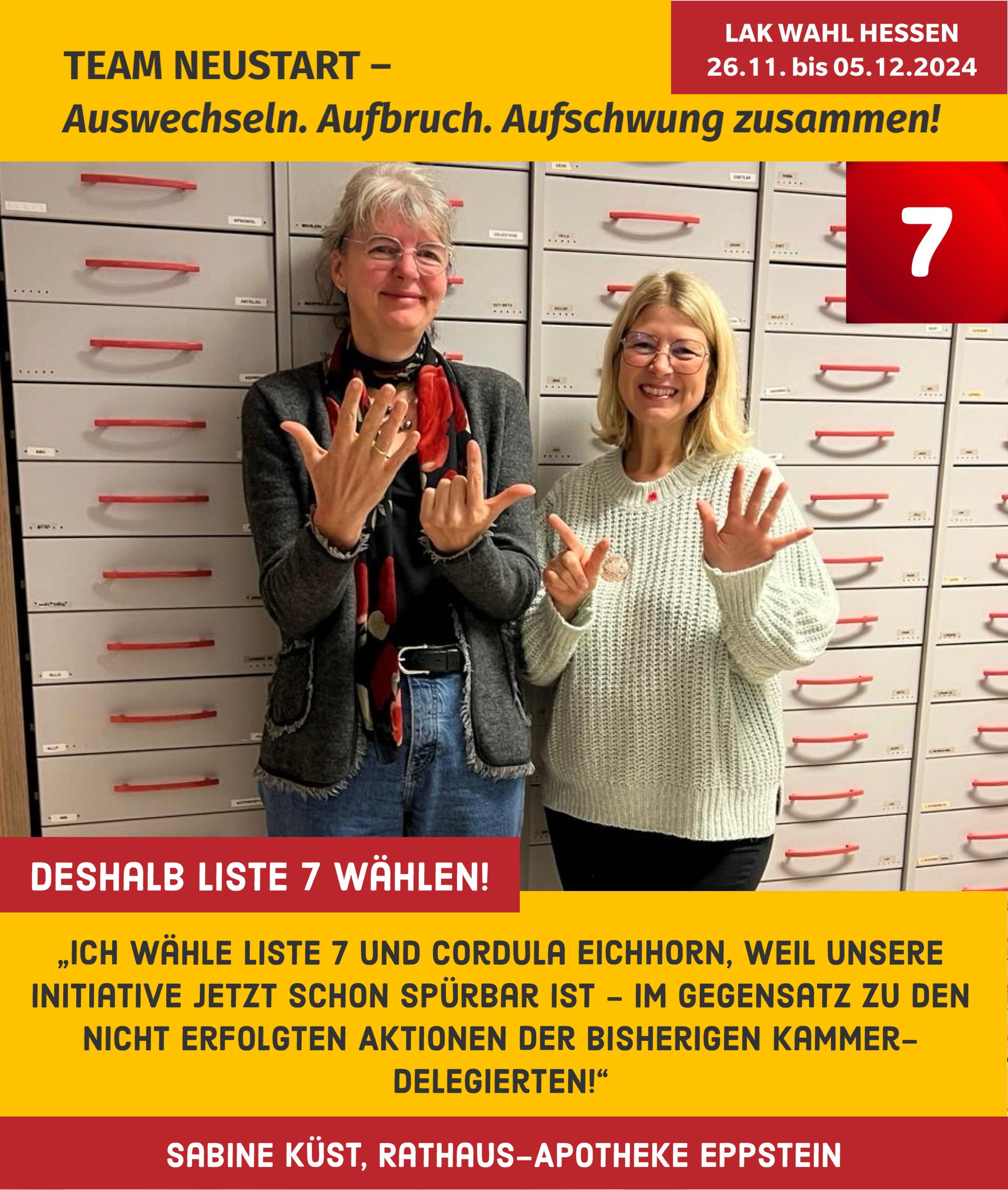 Wir sind Liste 7 – und das sind unsere Unterstützerinnen und Unterstützer!