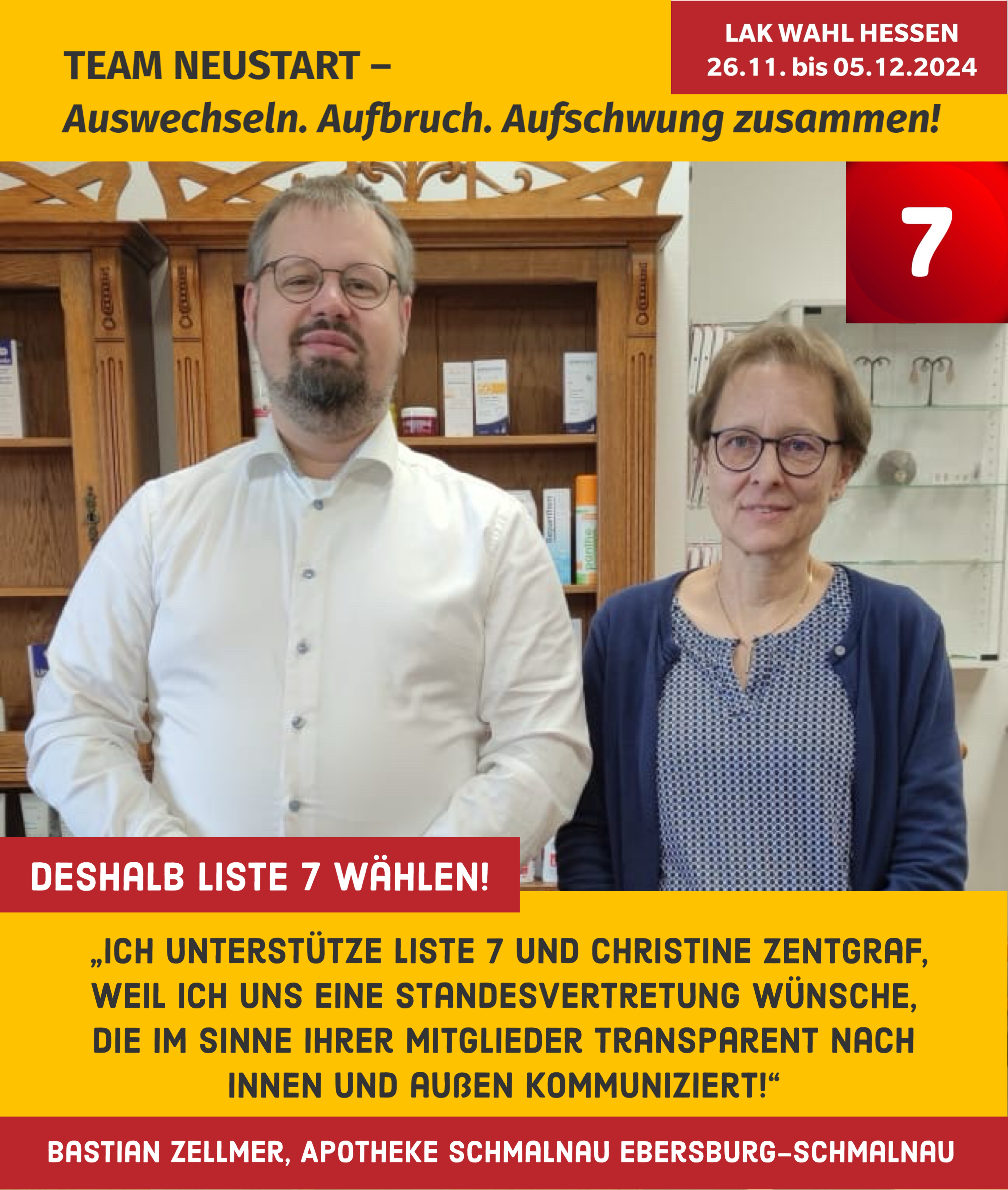 Wir sind Liste 7 – und das sind unsere Unterstützerinnen und Unterstützer!