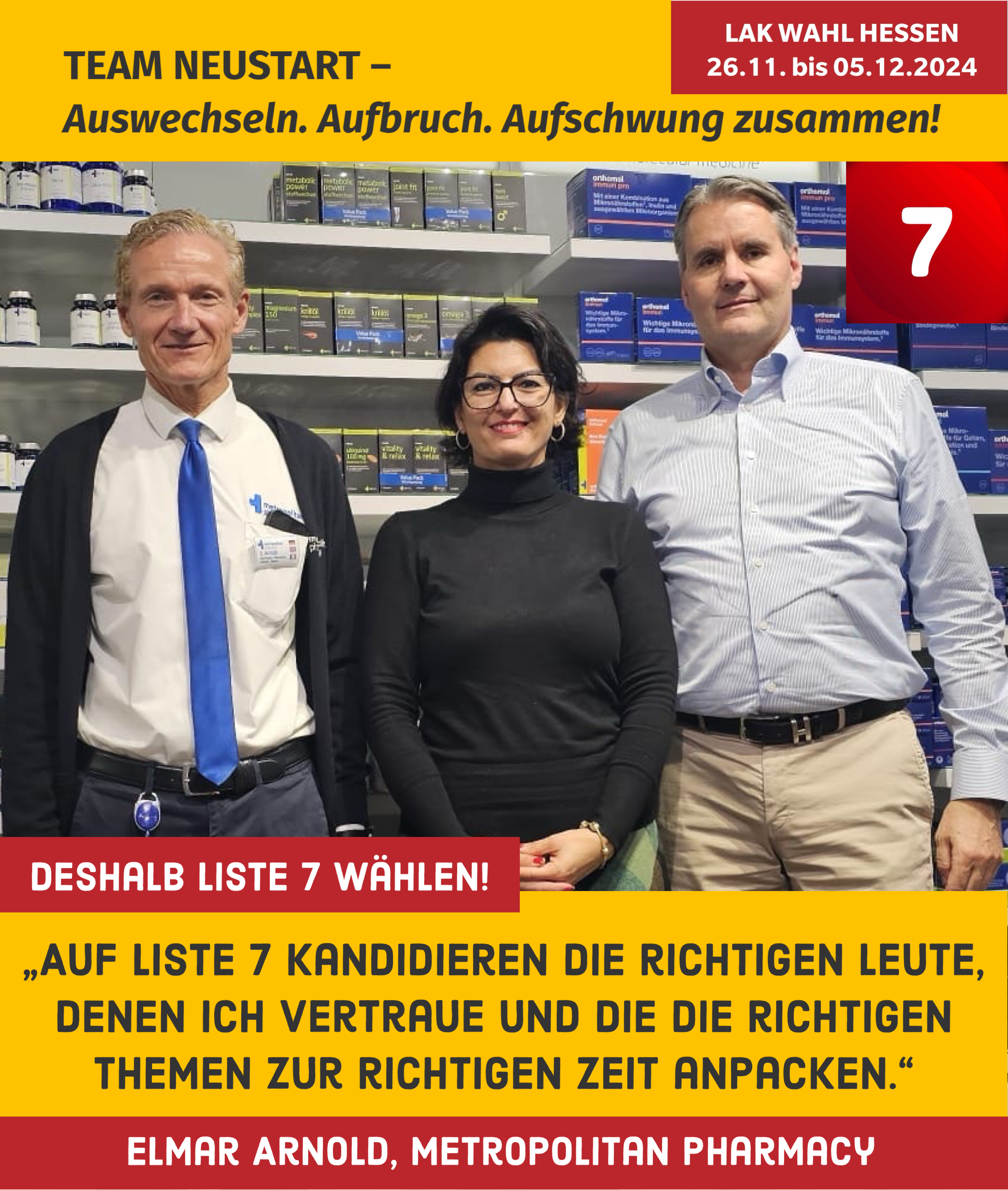 Wir sind Liste 7 – und das sind unsere Unterstützerinnen und Unterstützer!