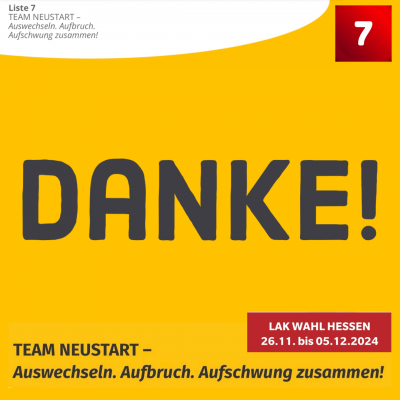 Liste 7 dankt für großen Vertrauensbeweis und kündigt umgehende Neuausrichtung der Landesapothekerkammer Hessen an