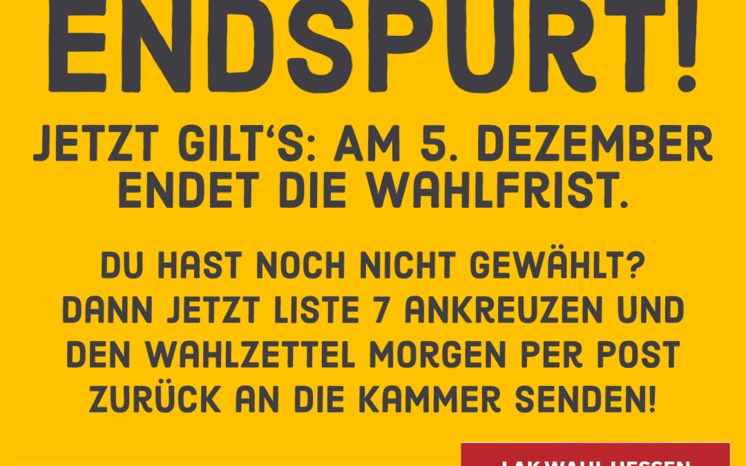 Endspurt in eine bessere Zukunft für die hessischen Apothekerinnen und Apotheker!