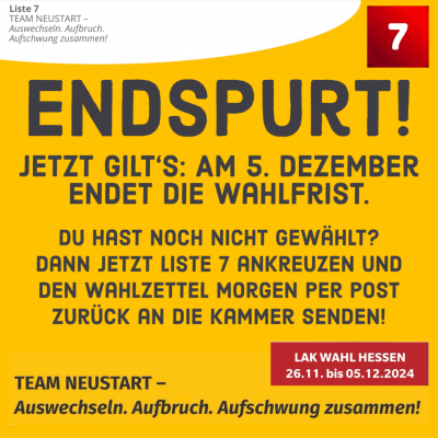 Endspurt in eine bessere Zukunft für die hessischen Apothekerinnen und Apotheker!